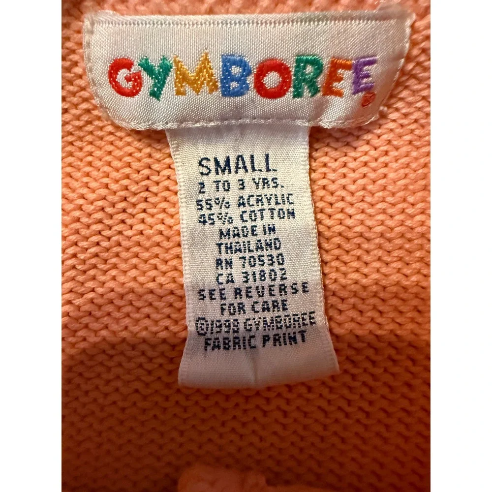 Gymboree Vintage 1999 Pink Knit Cardigan Girls Size Small‎ Scallop Trim